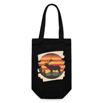 Moose Retro - Gift Bag for Bottles - black - Front