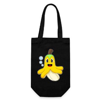 Krake Banane - Geschenkbeutel für Flaschen - Schwarz - Vorne