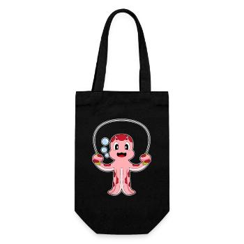 Octopus Jumping Rope Skipping Rope Fitness - Gift Bag for Bottles - black - Front