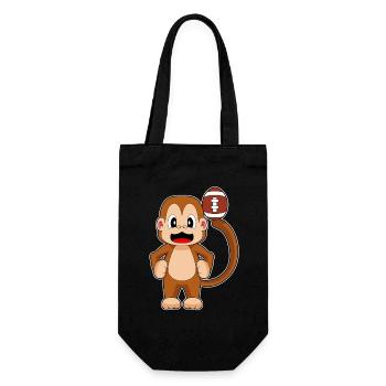 Monkey American Football Sports - Gift Bag for Bottles - black - Front