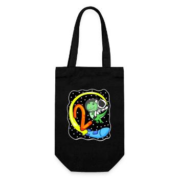 2 Birthday Motif Astronaut - Two Years Old - Gift Bag for Bottles - black - Front