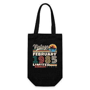 Février 1985 Vintage Anniversaire 1985 Cadeau - Sac à bouteille - noir - Devant