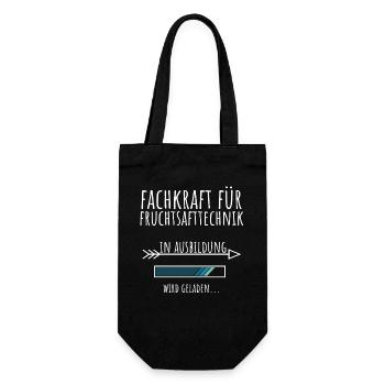 Fachkraft Fruchtsafttechnik Ausbildung Beruf - Geschenkbeutel für Flaschen - Schwarz - Vorne