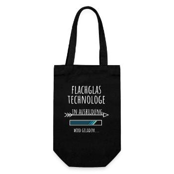 Flachglastechnologe Ausbildung Beruf Geschenk - Geschenkbeutel für Flaschen - Schwarz - Vorne