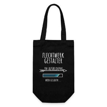 Flechtwerkgestalter Ausbildung Beruf Geschenk - Geschenkbeutel für Flaschen - Schwarz - Vorne