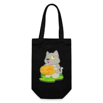 Katze Halloween Zombie - Geschenkbeutel für Flaschen - Schwarz - Vorne