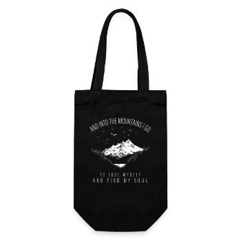 Montagnes Nature Randonnée Forêt Alpinisme Cadeau - Sac à bouteille - noir - Devant