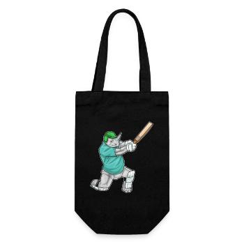 Nashorn Cricket Cricketschläger - Geschenkbeutel für Flaschen - Schwarz - Vorne