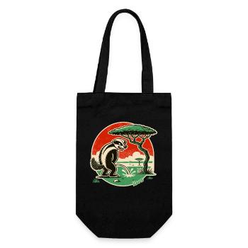 Honey badger takes a break in the desert - Gift Bag for Bottles - black - Front