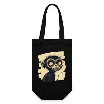 Monkey - Gift Bag for Bottles - black - Front