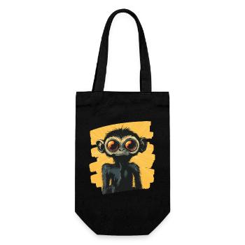 Singe araignée rétro - Sac à bouteille - noir - Devant