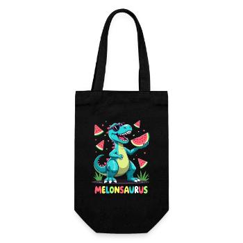 Melonsaurus Lustiger Dinosaurier für einen - Geschenkbeutel für Flaschen - Schwarz - Vorne