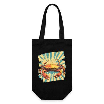 Crab Retro - Gift Bag for Bottles - black - Front