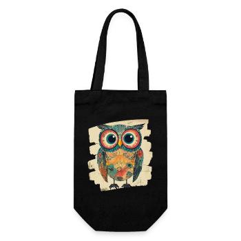 Hibou - Sac à bouteille - noir - Devant