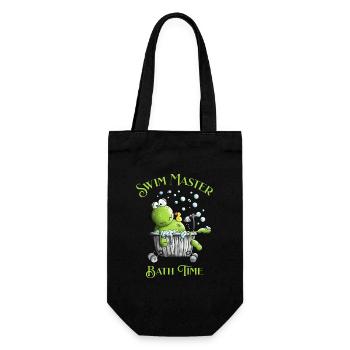 Swim Master Bath Time Wellness Frog Bathtub - Gift Bag for Bottles - black - Front