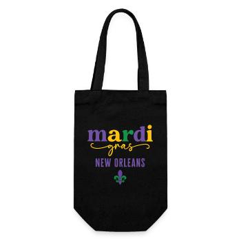 Mardi Gras New Orleans - Geschenkbeutel für Flaschen - Schwarz - Vorne