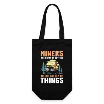Miners Are Great Getting To The Bottom Of Things - Geschenkbeutel für Flaschen - Schwarz - Vorne