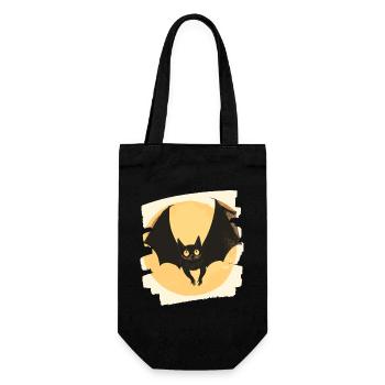 Fledermaus Retro - Geschenkbeutel für Flaschen - Schwarz - Vorne