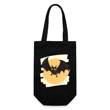Fledermaus Retro - Geschenkbeutel für Flaschen - Schwarz - Vorne