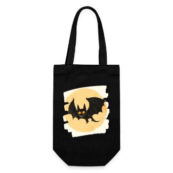 Fledermaus Retro - Geschenkbeutel für Flaschen - Schwarz - Vorne