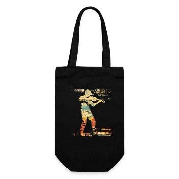 Violin Comic Style - Gift Bag for Bottles - black - Front
