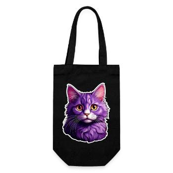 Cat modern design - Gift Bag for Bottles - black - Front
