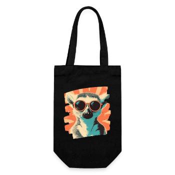 Lemur - Gift Bag for Bottles - black - Front