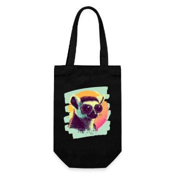 Lemur - Gift Bag for Bottles - black - Front