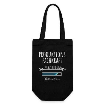 Produktionsfachkraft Ausbildung Beruf Geschenk - Geschenkbeutel für Flaschen - Schwarz - Vorne