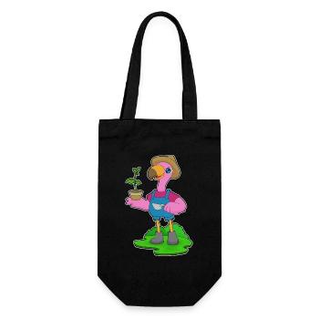 Flamingo Farmer Seedling Farm - Gift Bag for Bottles - black - Front