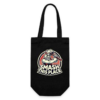 Smash This Place – Angry Hammerman - Gift Bag for Bottles - black - Front