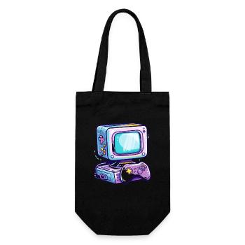 Gaming PC Style de bande dessinée - Sac à bouteille - noir - Devant