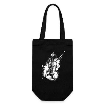 Funny violin - Gift Bag for Bottles - black - Front