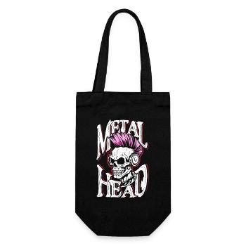 Metal head - Geschenkbeutel für Flaschen - Schwarz - Vorne