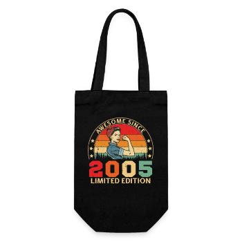 2005 Women's Birthday Limited Edition Vintage - Geschenkbeutel für Flaschen - Schwarz - Vorne