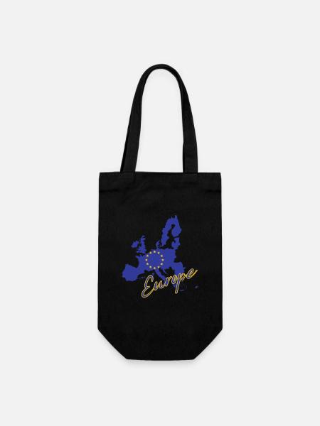 Drapeau de l’Europe, fierté européenne - Sac à bouteille - noir