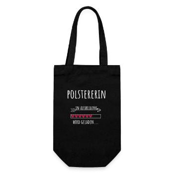 Polsterin Ausbildung Beruf Geschenk - Geschenkbeutel für Flaschen - Schwarz - Vorne