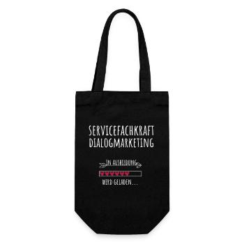 Servicefachkraft Dialogmarketing Ausbildung Beruf - Geschenkbeutel für Flaschen - Schwarz - Vorne
