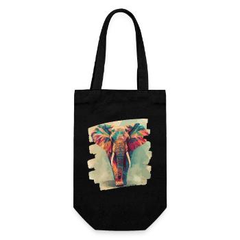 Éléphant - Sac à bouteille - noir - Devant