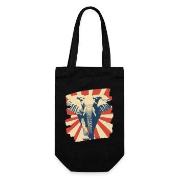 Elephant - Gift Bag for Bottles - black - Front