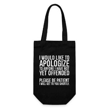 I would like to apologize to anyone I have not yet - Gift Bag for Bottles - black - Front