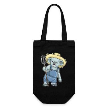 Koala Farmer Pitchfork Farm - Gift Bag for Bottles - black - Front