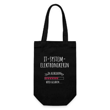 IT System Elektronikerin Ausbildung Beruf Geschenk - Geschenkbeutel für Flaschen - Schwarz - Vorne
