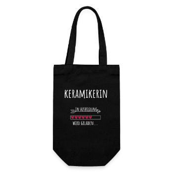 Keramikerin Ausbildung Beruf Geschenk - Geschenkbeutel für Flaschen - Schwarz - Vorne