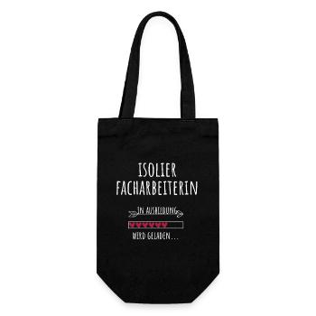 Isolierfacharbeiterin Ausbildung Beruf Geschenk - Geschenkbeutel für Flaschen - Schwarz - Vorne