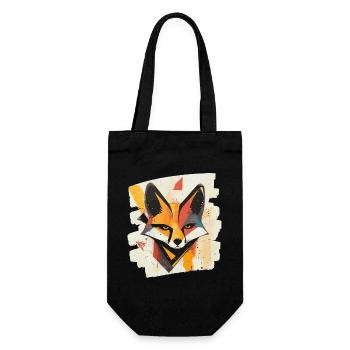 Fuchs - Geschenkbeutel für Flaschen - Schwarz - Vorne