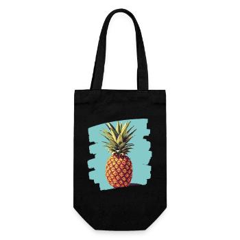 Pineapple 3 png - Gift Bag for Bottles - black - Front