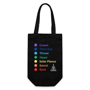 Chakra - Geschenkbeutel für Flaschen - Schwarz - Vorne