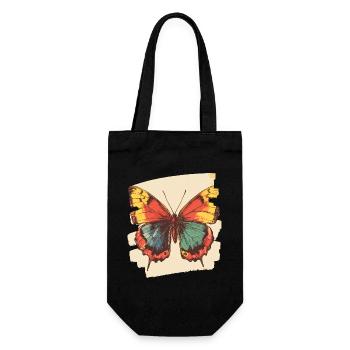 Schmetterling - Geschenkbeutel für Flaschen - Schwarz - Vorne