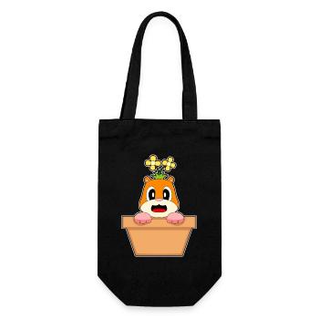 Fleur de hamster - Sac à bouteille - noir - Devant